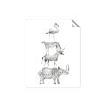 Picture of Stacked Animals I   _GroupedProduct_Rectangle_Portrait_Mini_ _GroupedProduct_Rectangle_Portrait_Unframed_Print_Only_