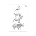 Picture of Stacked Animals I   _GroupedProduct_Rectangle_Portrait_Mini_ _GroupedProduct_Rectangle_Portrait_Unframed_Print_Only_