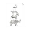 Picture of Stacked Animals I   _GroupedProduct_Rectangle_Portrait_Mini_ _GroupedProduct_Rectangle_Portrait_Unframed_Print_Only_