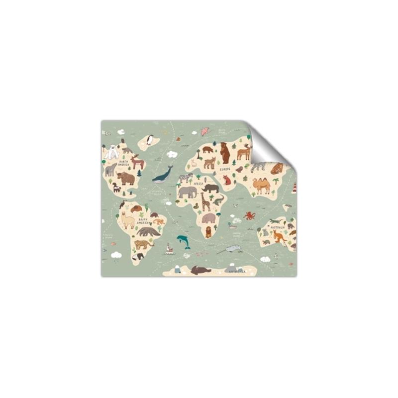 Picture of Animal Map _GroupedProduct_Rectangle_Landscape_Unframed_Print_Only_