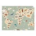 Picture of Animal Map _GroupedProduct_Rectangle_Landscape_Unframed_Print_Only_