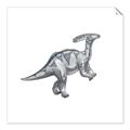 Picture of Gray Dino XII _GroupedProduct_Square_Mini_ _GroupedProduct_Square_Unframed_Print_Only_