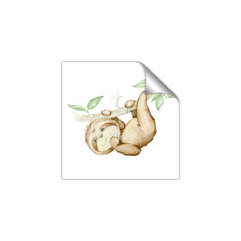 Picture of Swinging Sloth I  _GroupedProduct_Square_Mini_ _GroupedProduct_Square_Unframed_Print_Only_
