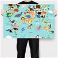Picture of Animal World Map II _GroupedProduct_Rectangle_Landscape_Canvas_