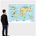 Picture of Googly Eyed Animal Map   _GroupedProduct_Rectangle_Landscape_Canvas_