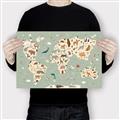 Picture of Animal Map _GroupedProduct_Rectangle_Landscape_Canvas_