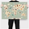 Picture of Animal Map _GroupedProduct_Rectangle_Landscape_Canvas_