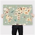 Picture of Animal Map _GroupedProduct_Rectangle_Landscape_Canvas_