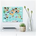 Picture of Animal World Map II _GroupedProduct_Rectangle_Landscape_Canvas_
