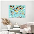 Picture of Animal World Map II _GroupedProduct_Rectangle_Landscape_Canvas_