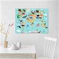 Picture of Animal World Map II _GroupedProduct_Rectangle_Landscape_Canvas_