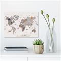 Picture of Gray Animal Map  _GroupedProduct_Rectangle_Landscape_Canvas_