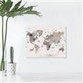Picture of Gray Animal Map  _GroupedProduct_Rectangle_Landscape_Canvas_