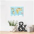 Picture of Googly Eyed Animal Map   _GroupedProduct_Rectangle_Landscape_Canvas_