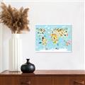 Picture of Googly Eyed Animal Map   _GroupedProduct_Rectangle_Landscape_Canvas_