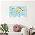 Picture of Googly Eyed Animal Map   _GroupedProduct_Rectangle_Landscape_Canvas_