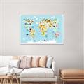 Picture of Googly Eyed Animal Map   _GroupedProduct_Rectangle_Landscape_Canvas_