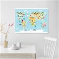 Picture of Googly Eyed Animal Map   _GroupedProduct_Rectangle_Landscape_Canvas_