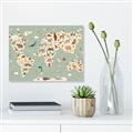 Picture of Animal Map _GroupedProduct_Rectangle_Landscape_Canvas_