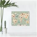 Picture of Animal Map _GroupedProduct_Rectangle_Landscape_Canvas_