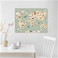 Picture of Animal Map _GroupedProduct_Rectangle_Landscape_Canvas_