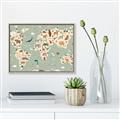 Picture of Animal Map _GroupedProduct_Rectangle_Landscape_Canvas_Framed_