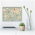 Picture of Animal Map _GroupedProduct_Rectangle_Landscape_Canvas_Framed_