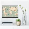 Picture of Animal Map _GroupedProduct_Rectangle_Landscape_Canvas_Framed_