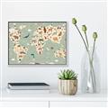 Picture of Animal Map _GroupedProduct_Rectangle_Landscape_Canvas_Framed_