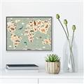 Picture of Animal Map _GroupedProduct_Rectangle_Landscape_Canvas_Framed_