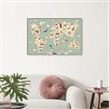 Picture of Animal Map _GroupedProduct_Rectangle_Landscape_Canvas_Framed_