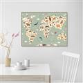 Picture of Animal Map _GroupedProduct_Rectangle_Landscape_Canvas_Framed_