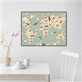 Picture of Animal Map _GroupedProduct_Rectangle_Landscape_Canvas_Framed_