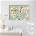 Picture of Animal Map _GroupedProduct_Rectangle_Landscape_Canvas_Framed_