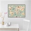 Picture of Animal Map _GroupedProduct_Rectangle_Landscape_Canvas_Framed_
