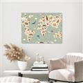 Picture of Animal Map _GroupedProduct_Rectangle_Landscape_Unframed_Print_Only_