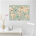 Picture of Animal Map _GroupedProduct_Rectangle_Landscape_Unframed_Print_Only_