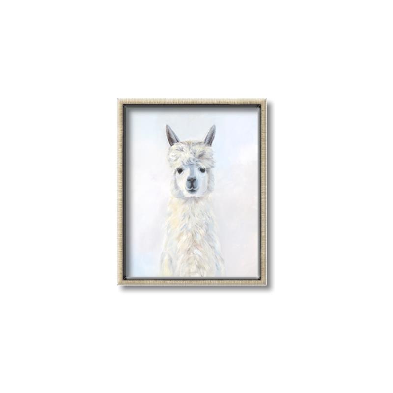 Picture of White Llama _GroupedProduct_Rectangle_Portrait_Canvas_Framed_