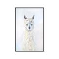 Picture of White Llama _GroupedProduct_Rectangle_Portrait_Canvas_Framed_