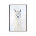 Picture of White Llama _GroupedProduct_Rectangle_Portrait_Canvas_Framed_