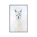 Picture of White Llama _GroupedProduct_Rectangle_Portrait_Canvas_Framed_