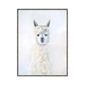 Picture of White Llama _GroupedProduct_Rectangle_Portrait_Canvas_Framed_