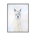 Picture of White Llama _GroupedProduct_Rectangle_Portrait_Canvas_Framed_