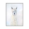 Picture of White Llama _GroupedProduct_Rectangle_Portrait_Canvas_Framed_