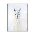 Picture of White Llama _GroupedProduct_Rectangle_Portrait_Canvas_Framed_