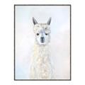 Picture of White Llama _GroupedProduct_Rectangle_Portrait_Canvas_Framed_