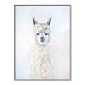 Picture of White Llama _GroupedProduct_Rectangle_Portrait_Canvas_Framed_