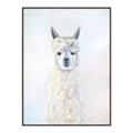 Picture of White Llama _GroupedProduct_Rectangle_Portrait_Canvas_Framed_