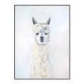 Picture of White Llama _GroupedProduct_Rectangle_Portrait_Canvas_Framed_