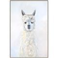 Picture of White Llama _GroupedProduct_Rectangle_Portrait_Canvas_Framed_